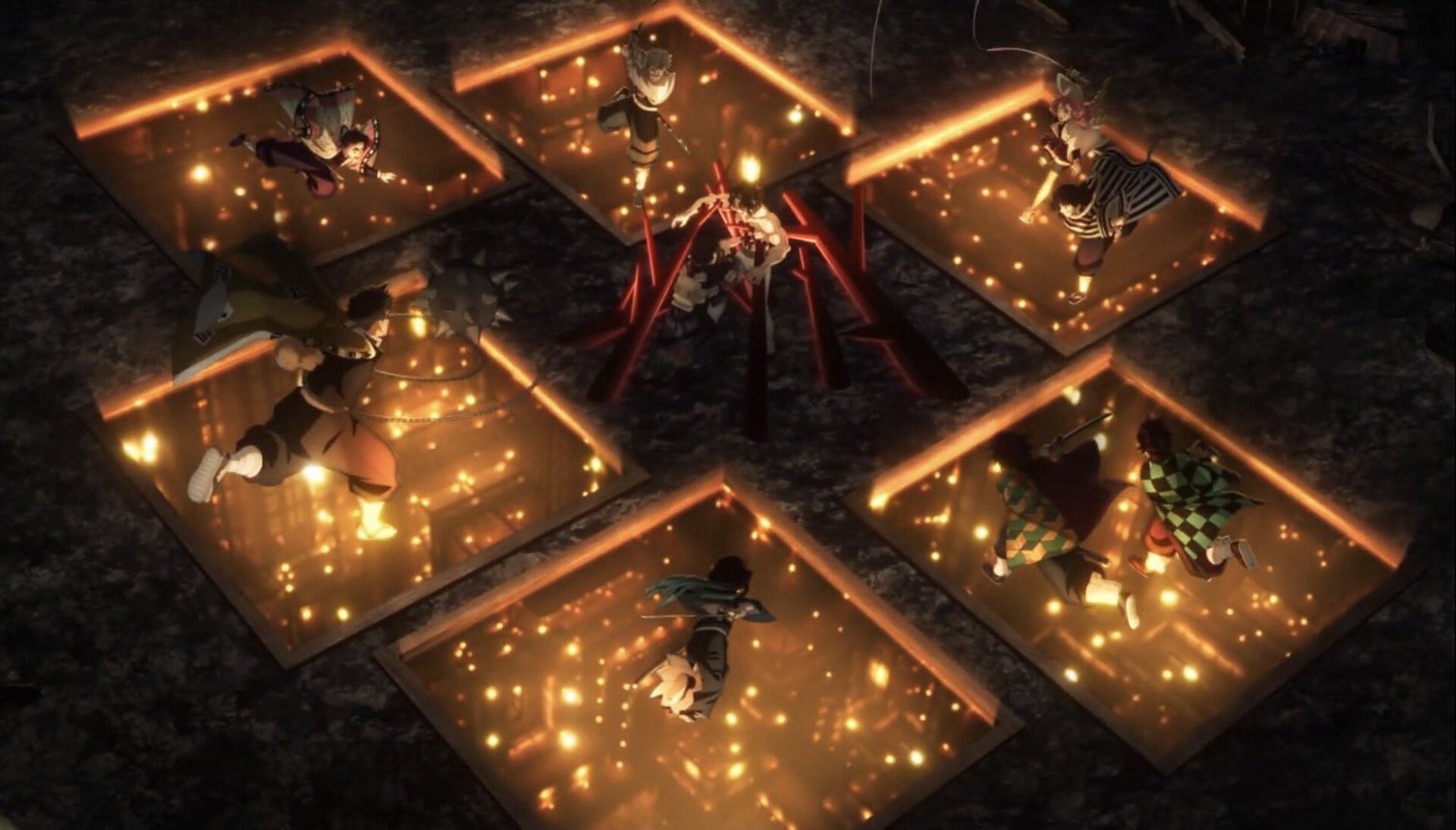 The Infinity Castle Arc begins (Image via Ufotable)